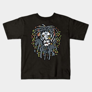 Lion head marijuana Kids T-Shirt